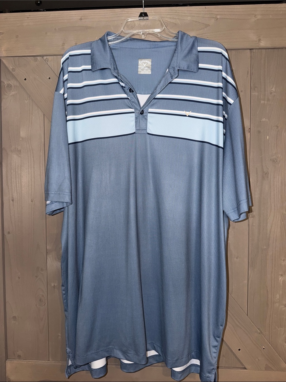 Callaway Men’s Blue Striped Golf Polo